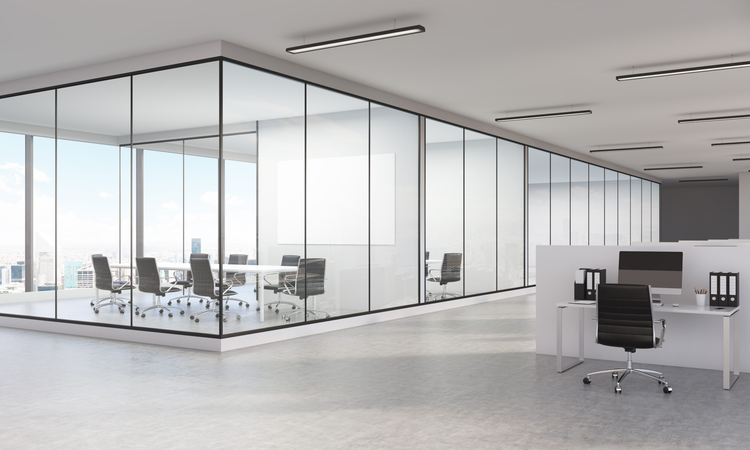 Office Glass Offices and Meeting Space
